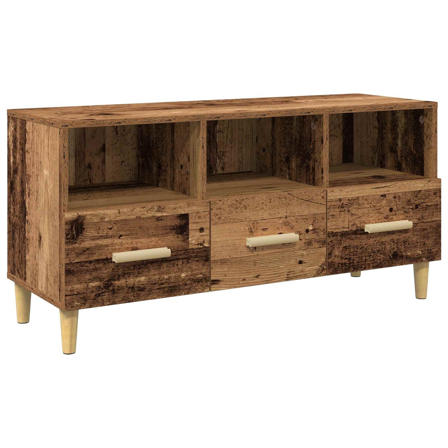 TV szekrény 102 x 36 x 50 cm Öreg fa Szerelt Fa