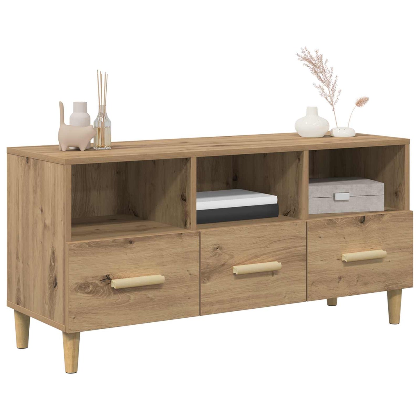 TV szekrény 102 x 36 x 50 cm Művészi tölgy Szerelt Fa