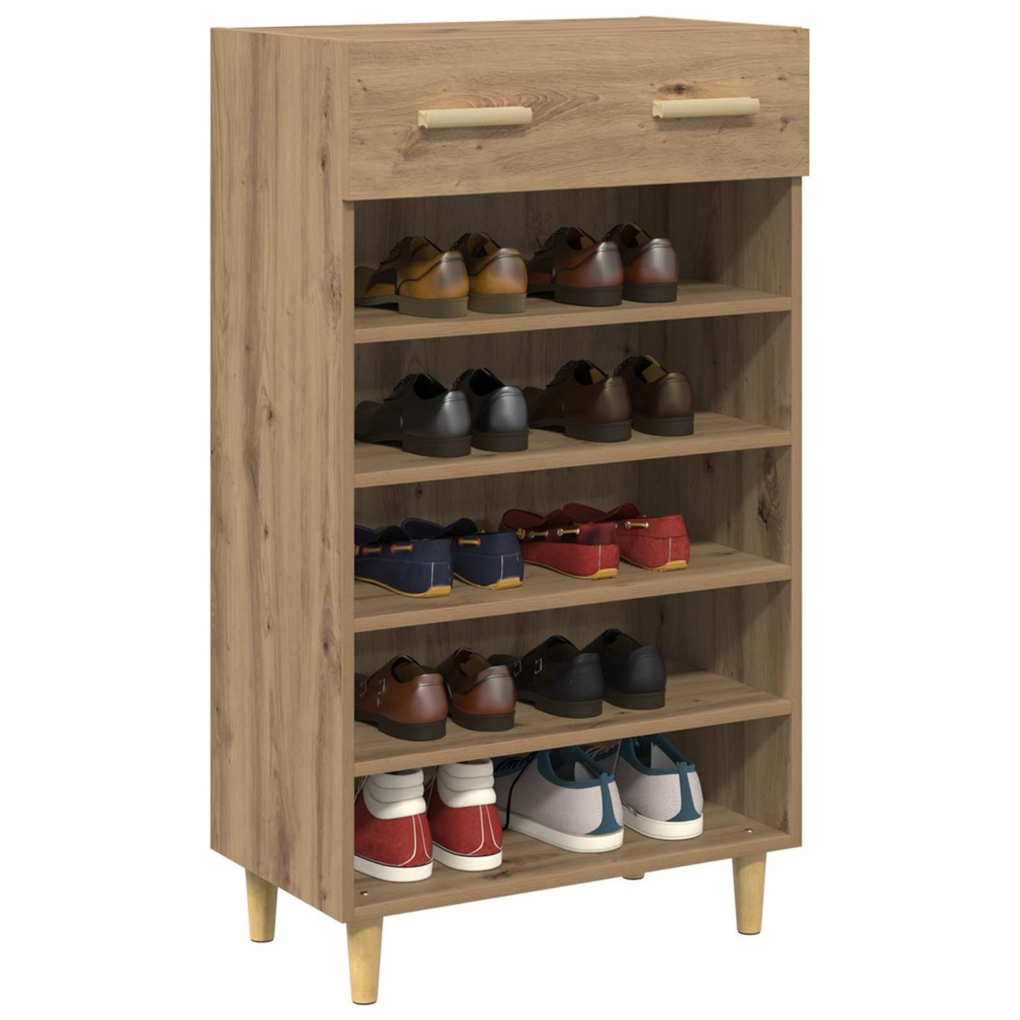 Cipőszekrény 60 x 35 x 105 cm Szerelt Fa Művészi tölgy