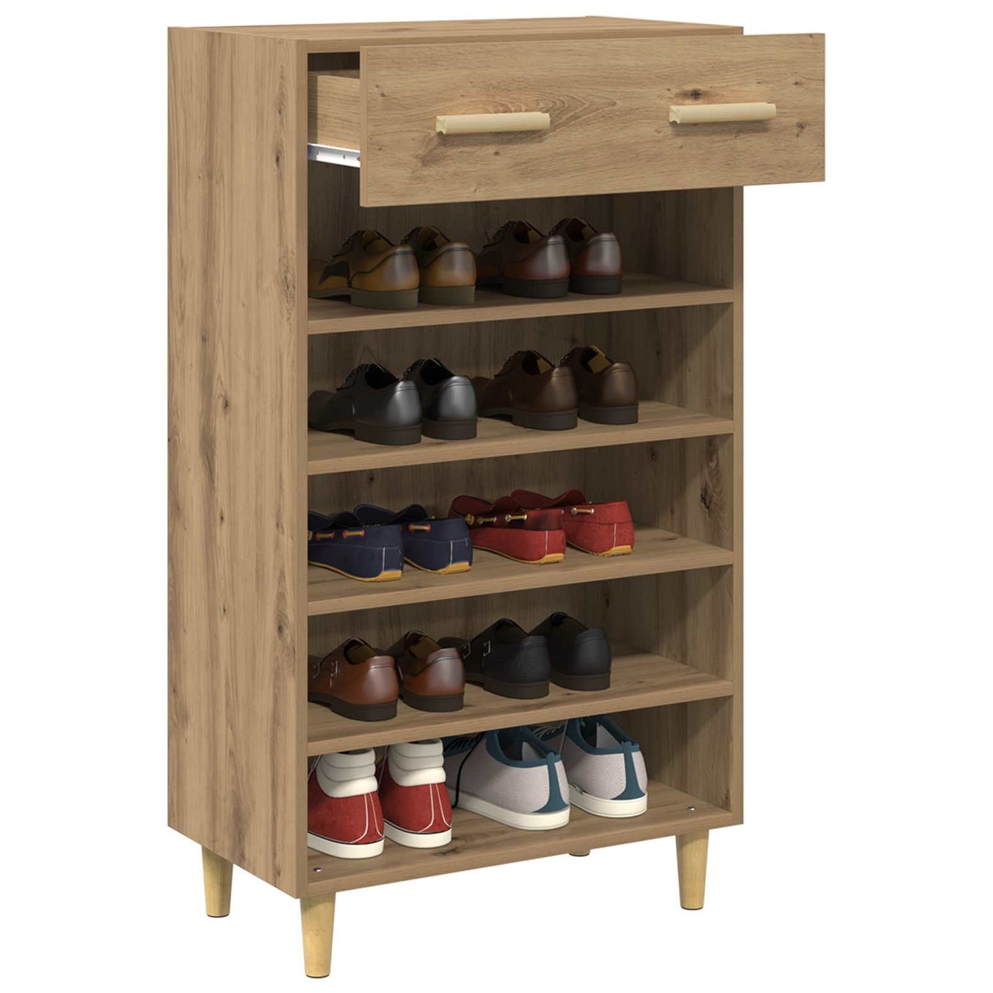 Cipőszekrény 60 x 35 x 105 cm Szerelt Fa Művészi tölgy
