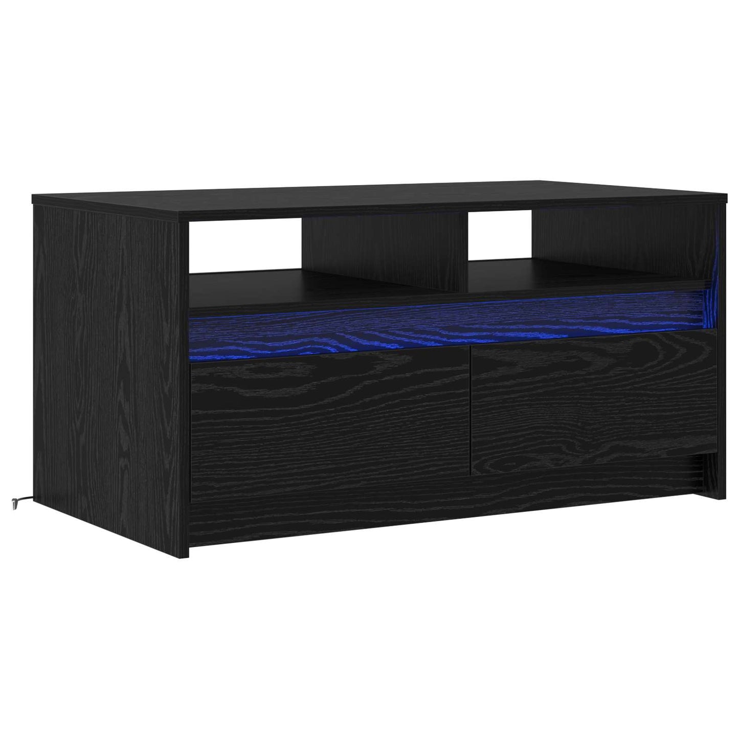 Dohányzóasztal Fekete tölgy 90 x 50 x 45 cm Szerelt Fa