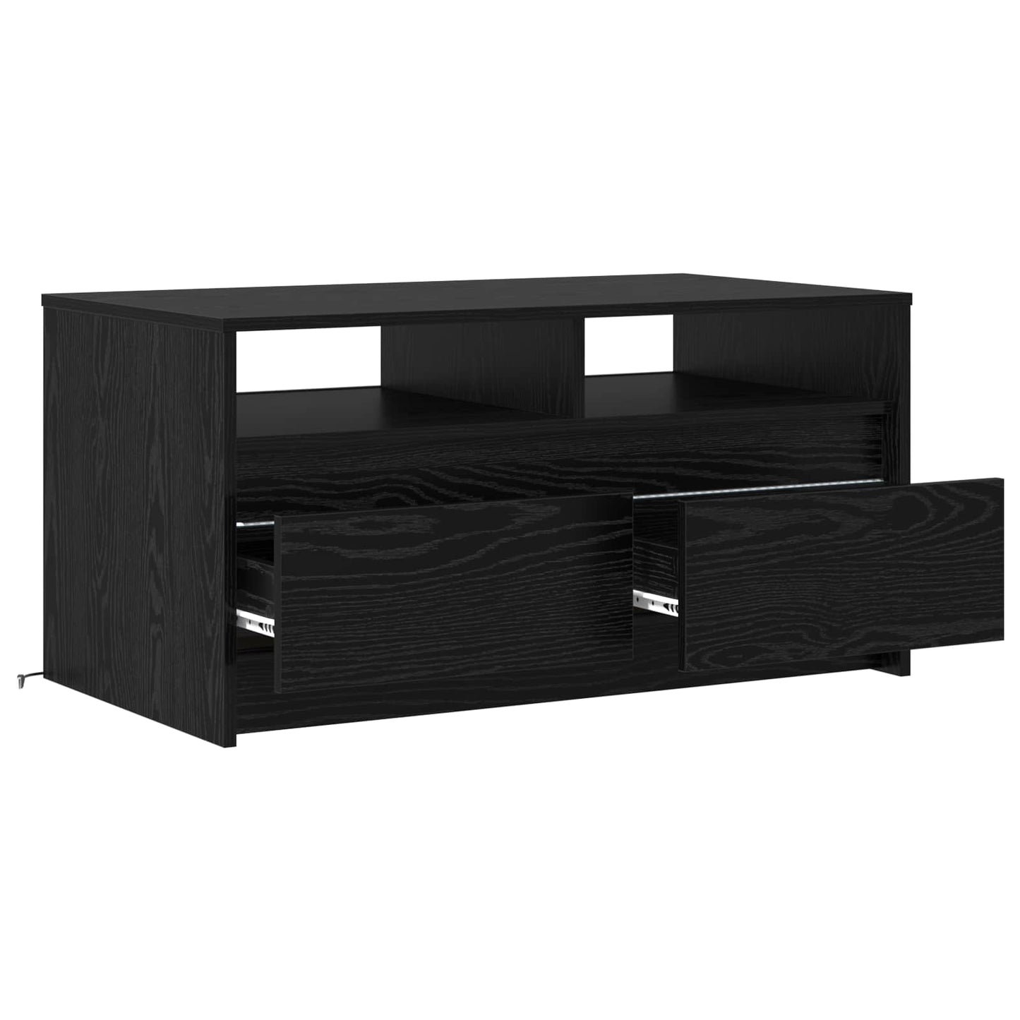 Dohányzóasztal Fekete tölgy 90 x 50 x 45 cm Szerelt Fa