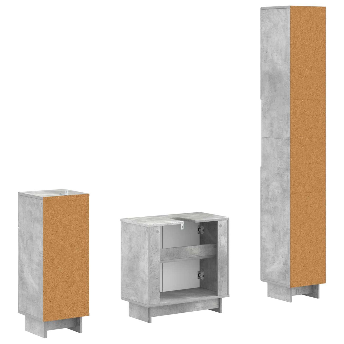 3 részes fürdőszoba szekrény szett EDE Szerelt Fa