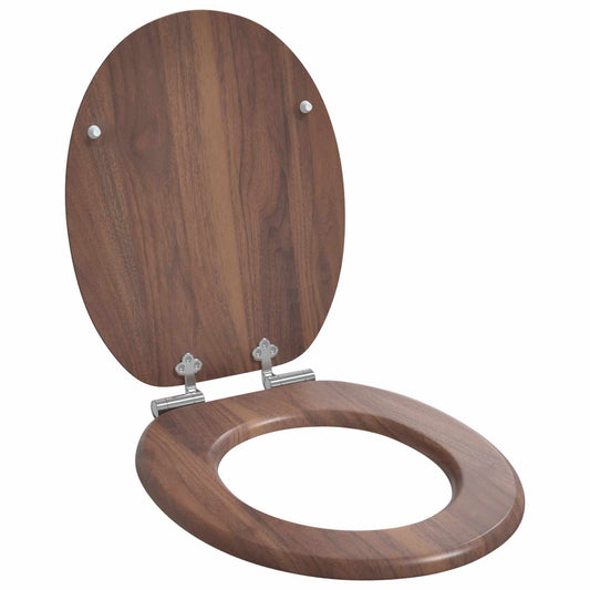 Lágy záródású WC ülőke Barna 44 x 38 cm MDF lap