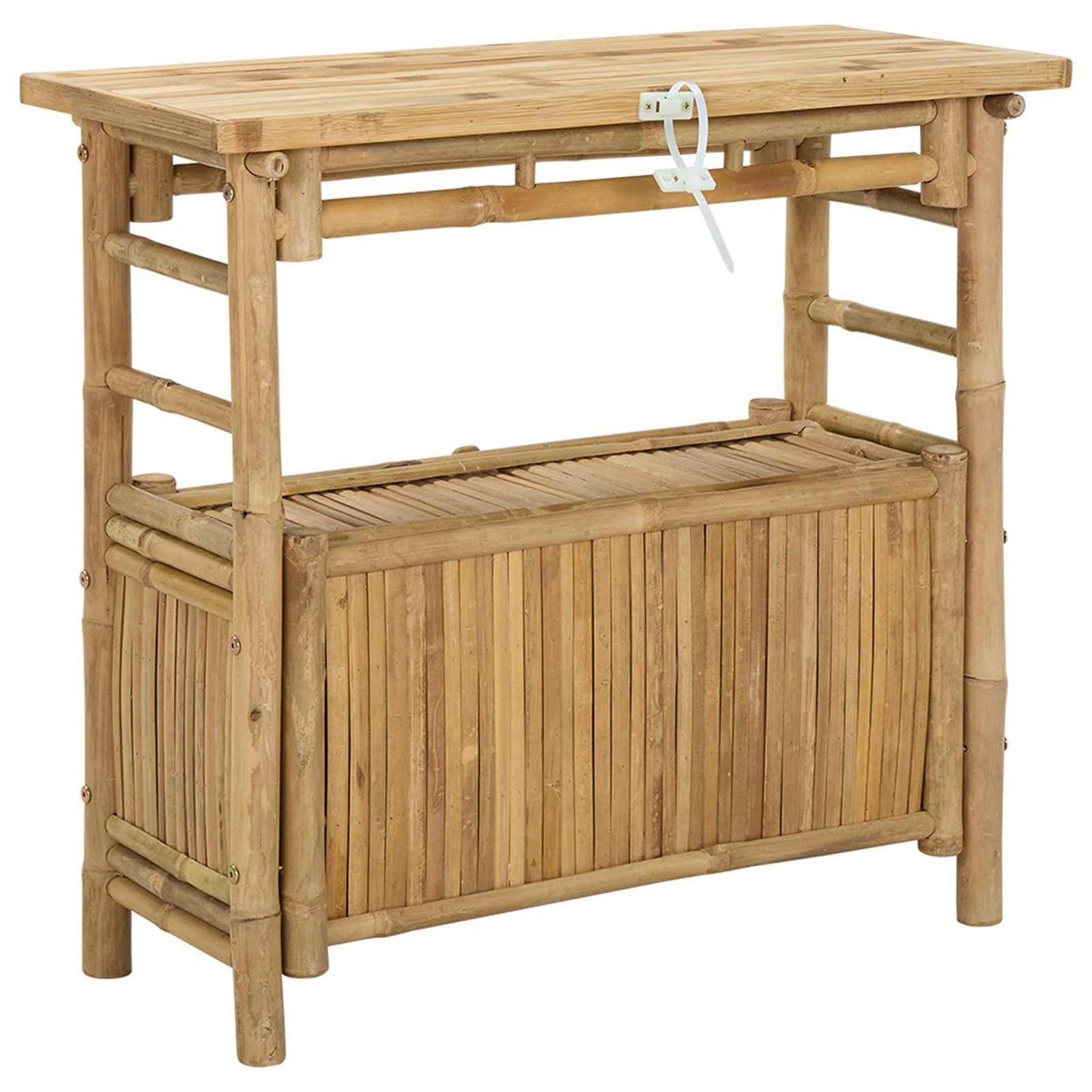 Konzolasztal polcokkal Természetes 80 x 35 x 75 cm Bambusz
