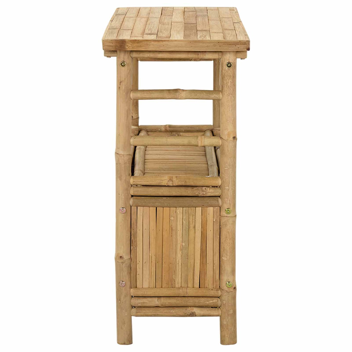 Konzolasztal polcokkal Természetes 80 x 35 x 75 cm Bambusz
