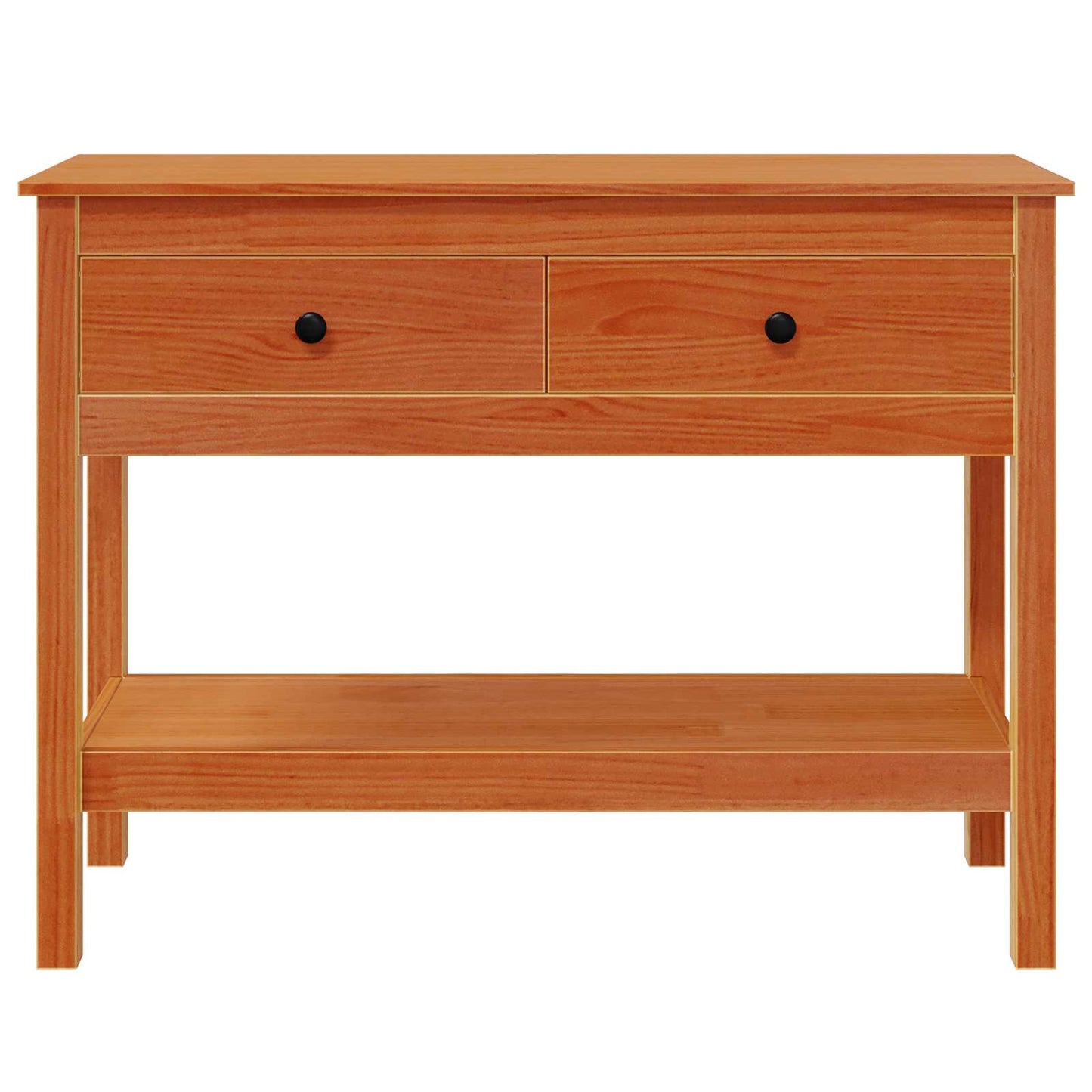 Konzolasztal Faggyú barna 100 x 35 x 75 cm Szilárd Fenyőfa