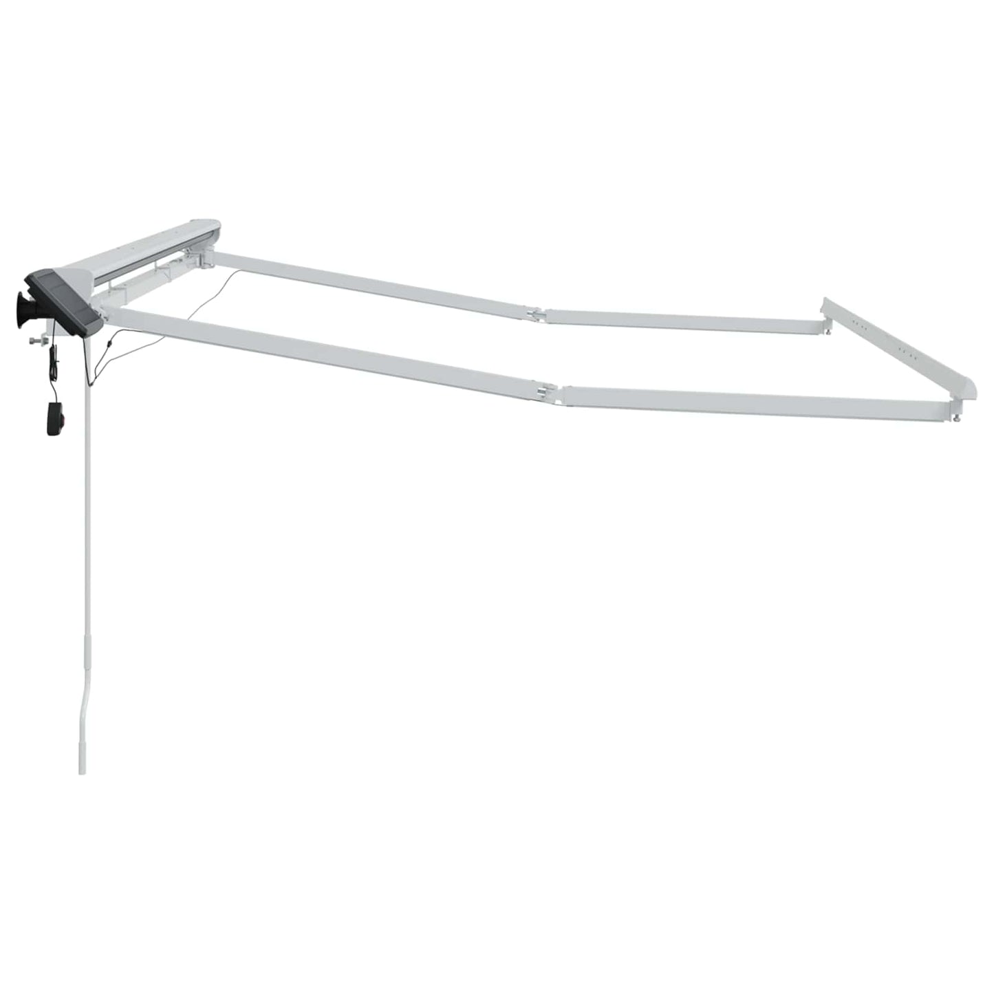 Kézi napellenző keret LED világítással Fehér 2,5 x 2 m