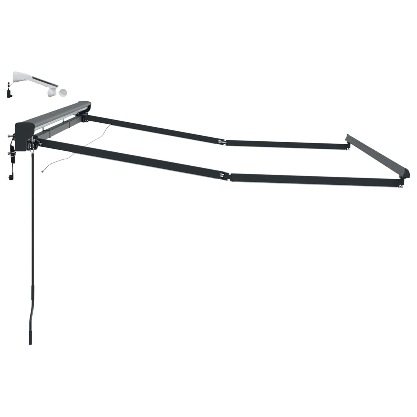Elektromos napernyő keret LED-del Antracit 3,5 x 2,5 m