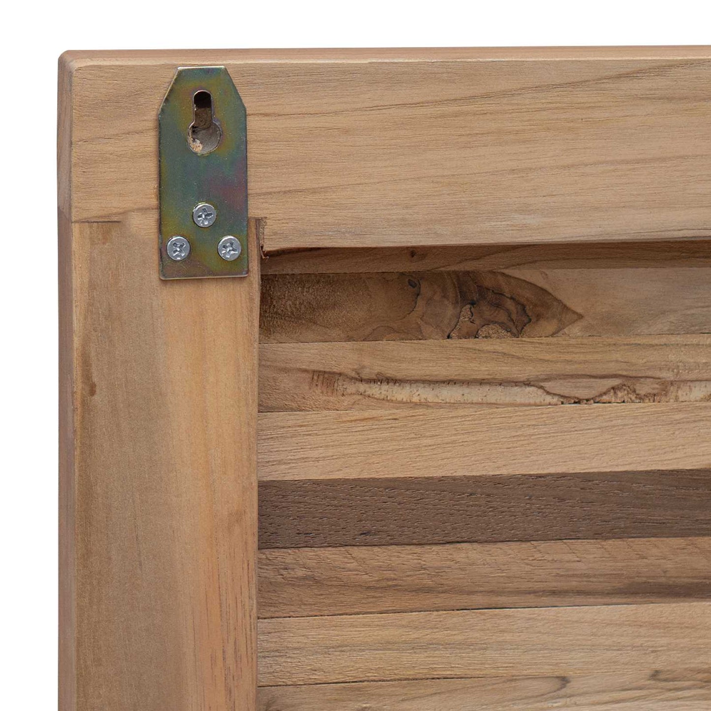 Ágyszerkezet Fejtámla Természetes Tömör Teakfa