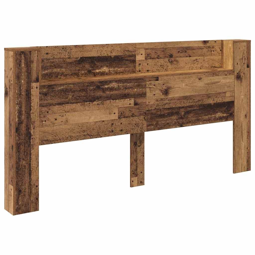 Fejtámla LED -es lámpákkal Öreg fa 200 x 15 x 103,5 cm Faanyag