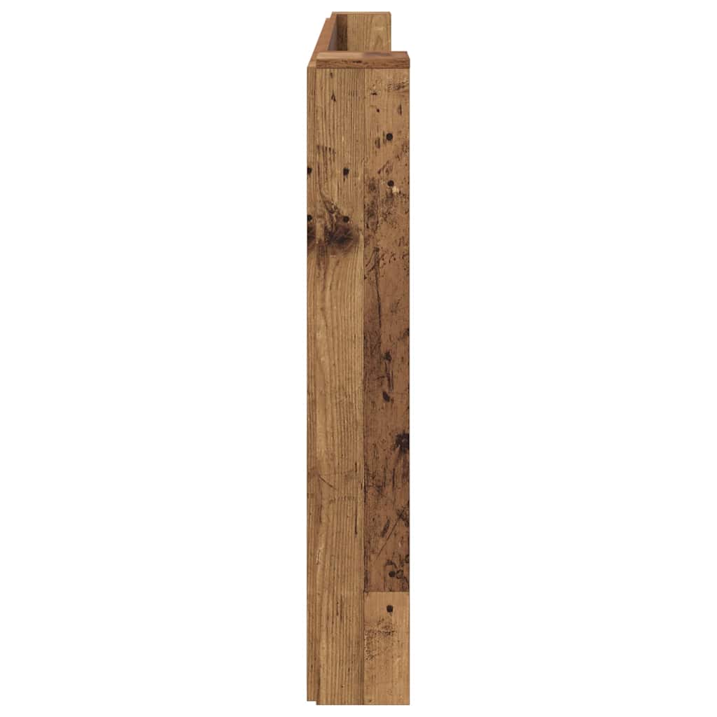 Fejtámla LED -es lámpákkal Öreg fa 200 x 15 x 103,5 cm Faanyag