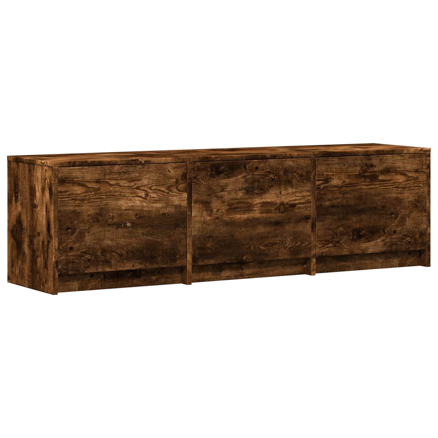 LED-es tévéállvány 140 x 34 x 40 cm Füstölt Tölgy Mérnöki fa