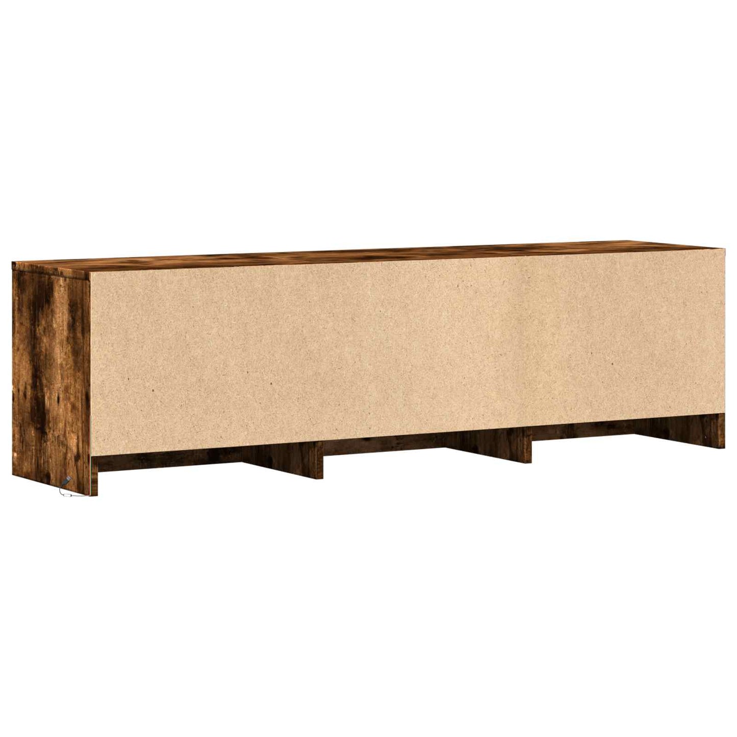 LED-es tévéállvány 140 x 34 x 40 cm Füstölt Tölgy Mérnöki fa