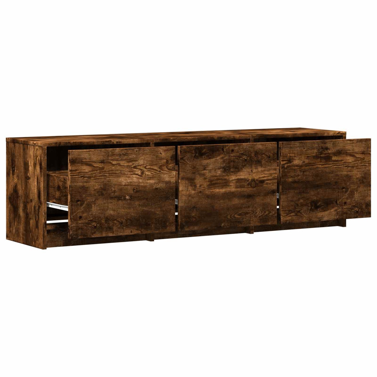 LED-es tévéállvány 140 x 34 x 40 cm Füstölt Tölgy Mérnöki fa