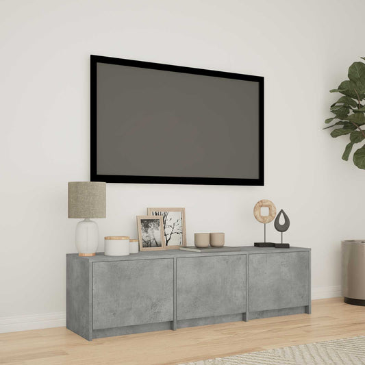 LED-es tévéállvány Beton Szürke 140 x 34 x 40 cm Mérnöki fa