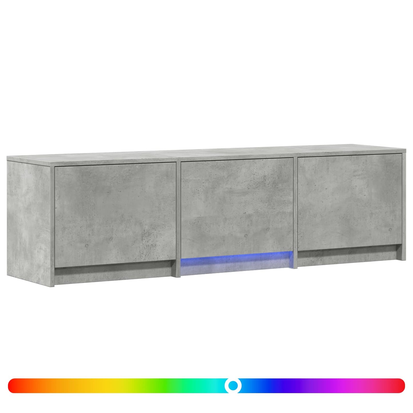 LED-es tévéállvány 140x34x40 cm Beton Szürke Mérnöki fa
