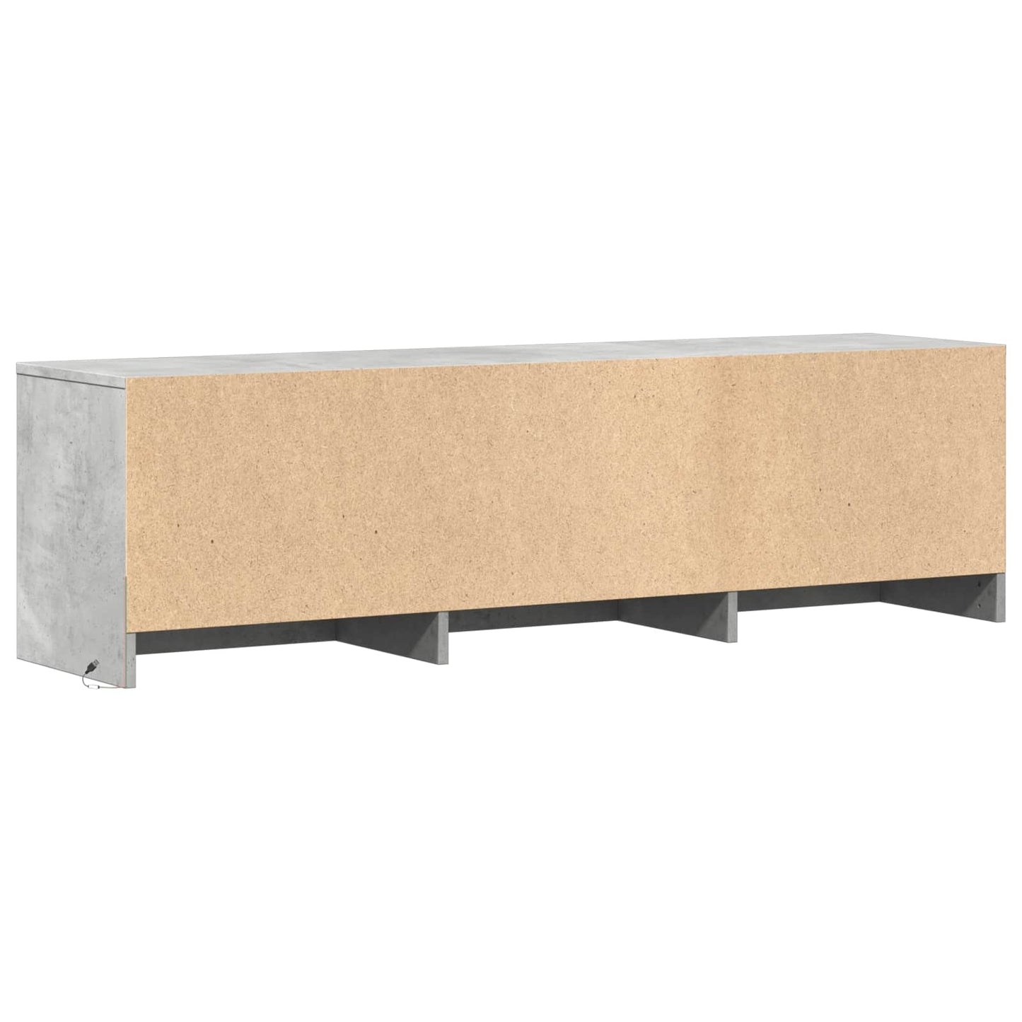 LED-es tévéállvány Beton Szürke 140 x 34 x 40 cm Mérnöki fa