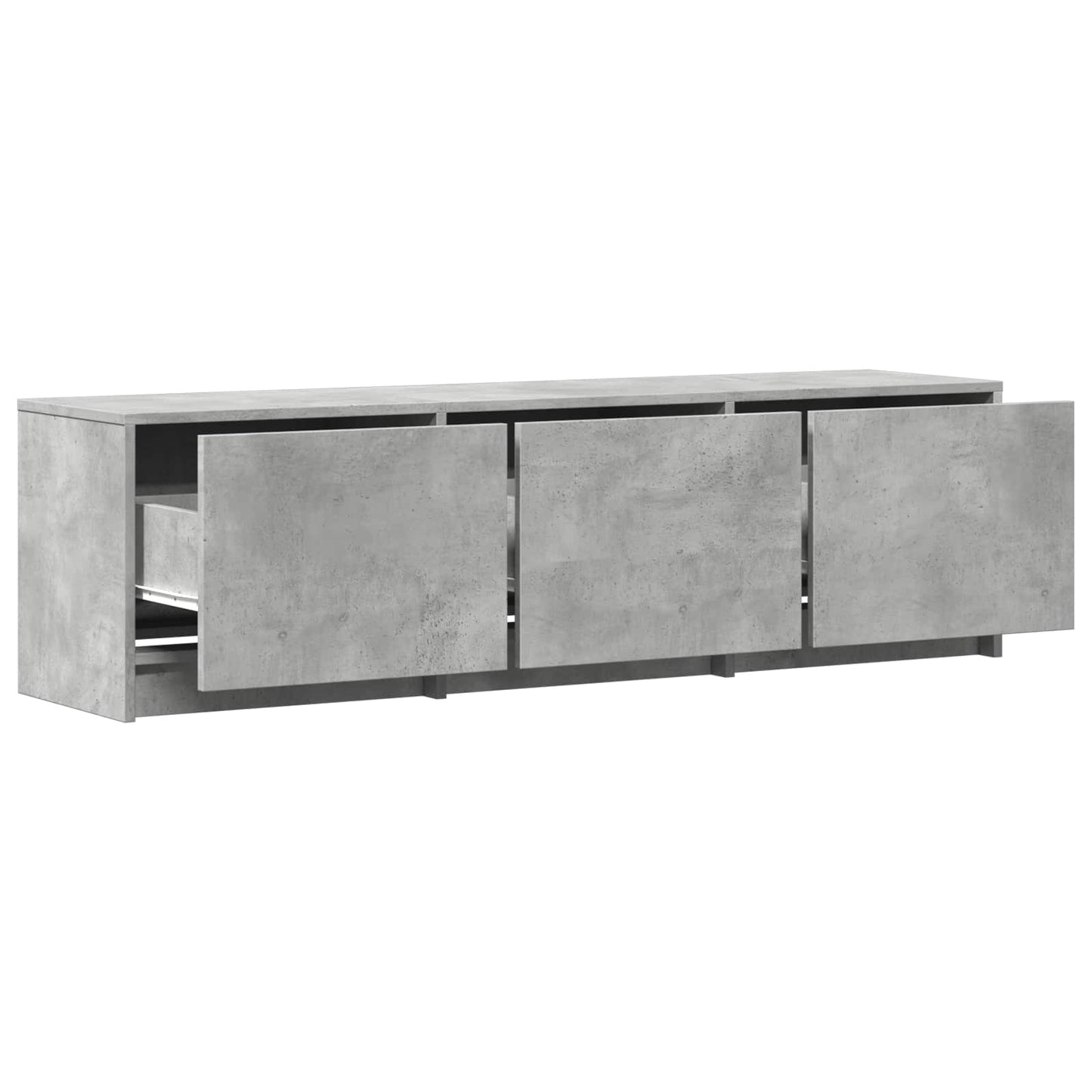LED-es tévéállvány 140x34x40 cm Beton Szürke Mérnöki fa