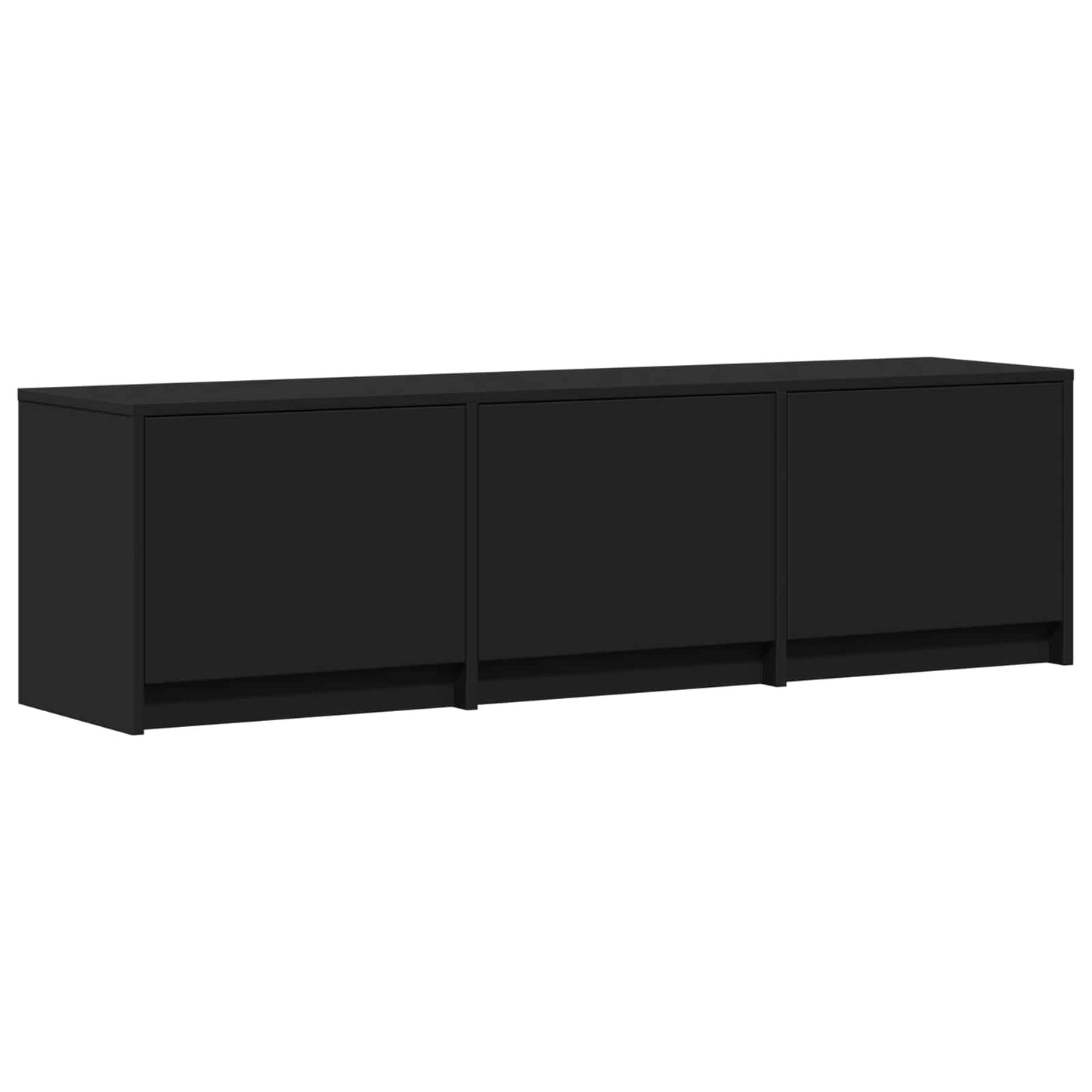 LED-es tévéállvány 140 x 34 x 40 cm Fekete Mérnöki fa