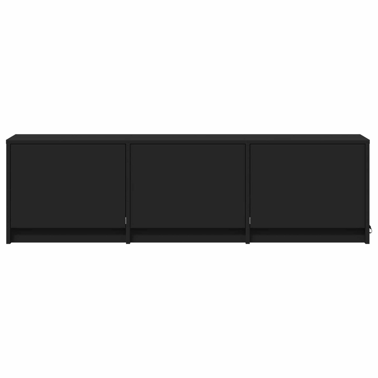 LED-es tévéállvány 140 x 34 x 40 cm Fekete Mérnöki fa
