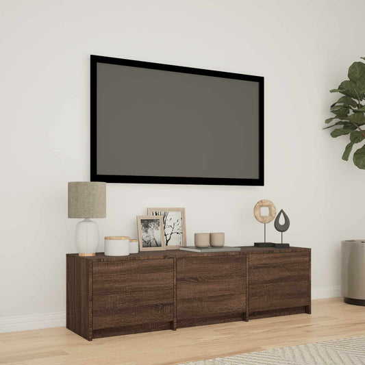 LED-es tévéállvány Barna tölgy 140 x 34 x 40 cm Mérnöki fa