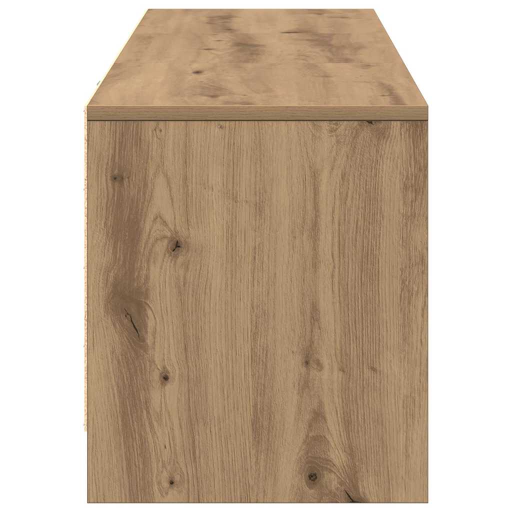 LED-es tévéállvány 140 x 34 x 40 cm Művészi tölgy Mérnöki fa