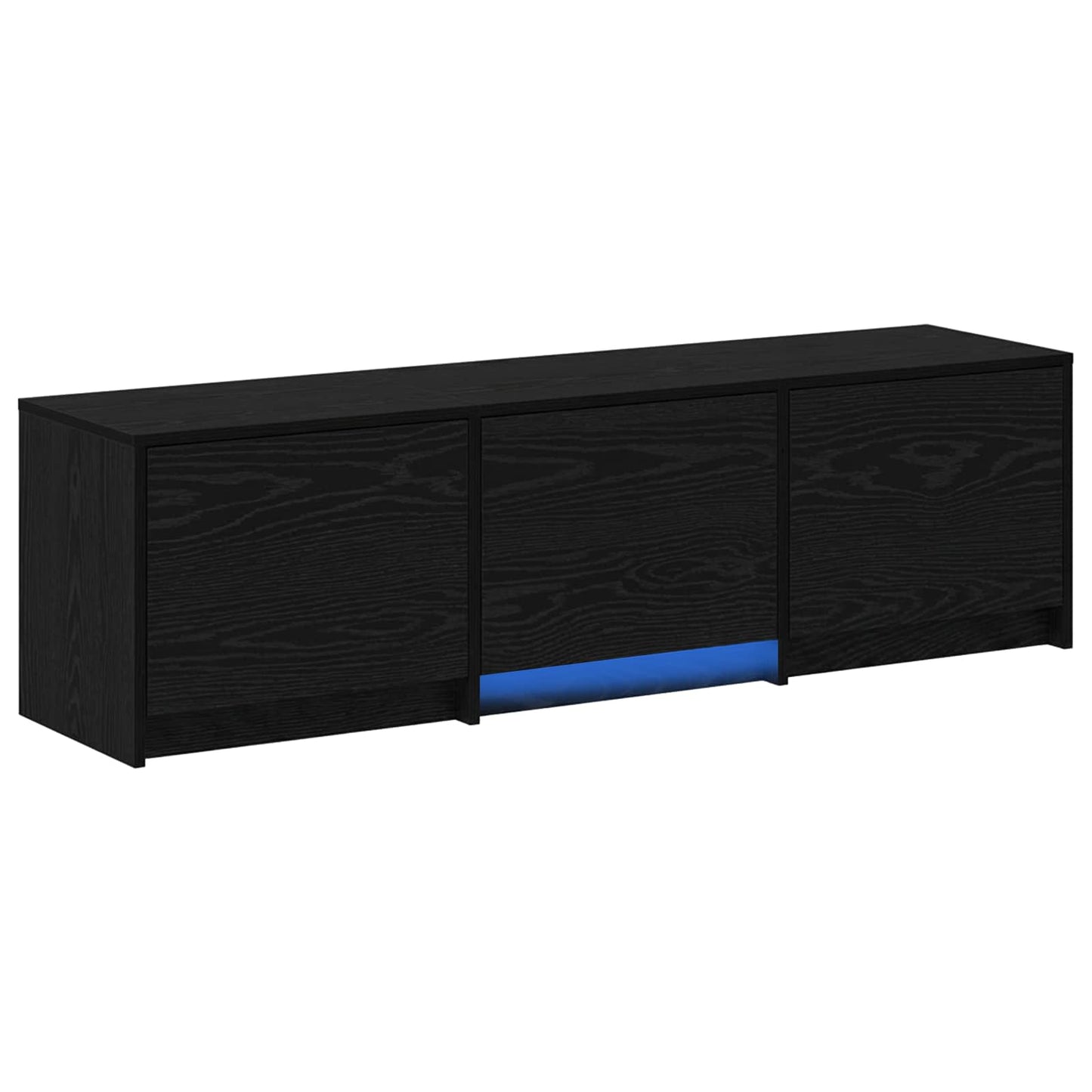 LED-es tévéállvány Fekete Tölgy 140 x 34 x 40 cm Mérnöki fa