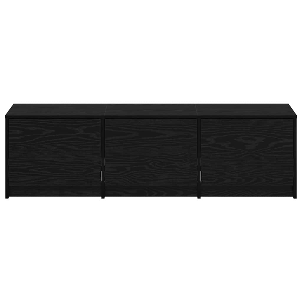 LED-es tévéállvány Fekete Tölgy 140 x 34 x 40 cm Mérnöki fa