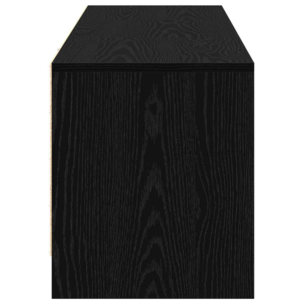 LED-es tévéállvány Fekete Tölgy 140 x 34 x 40 cm Mérnöki fa