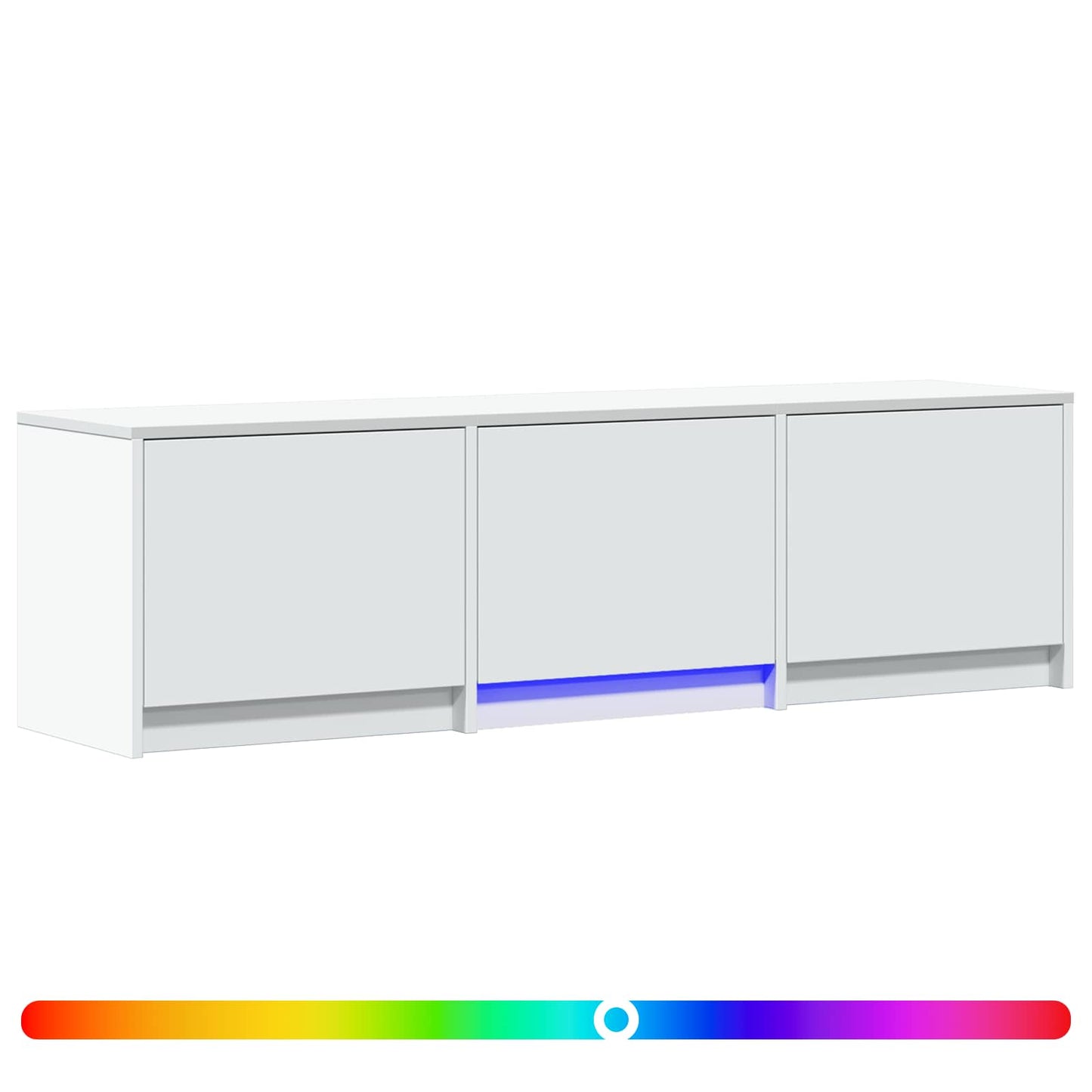 LED-es tévéállvány fiókkal Fehér 140 x 34 x 40 cm Mérnöki fa