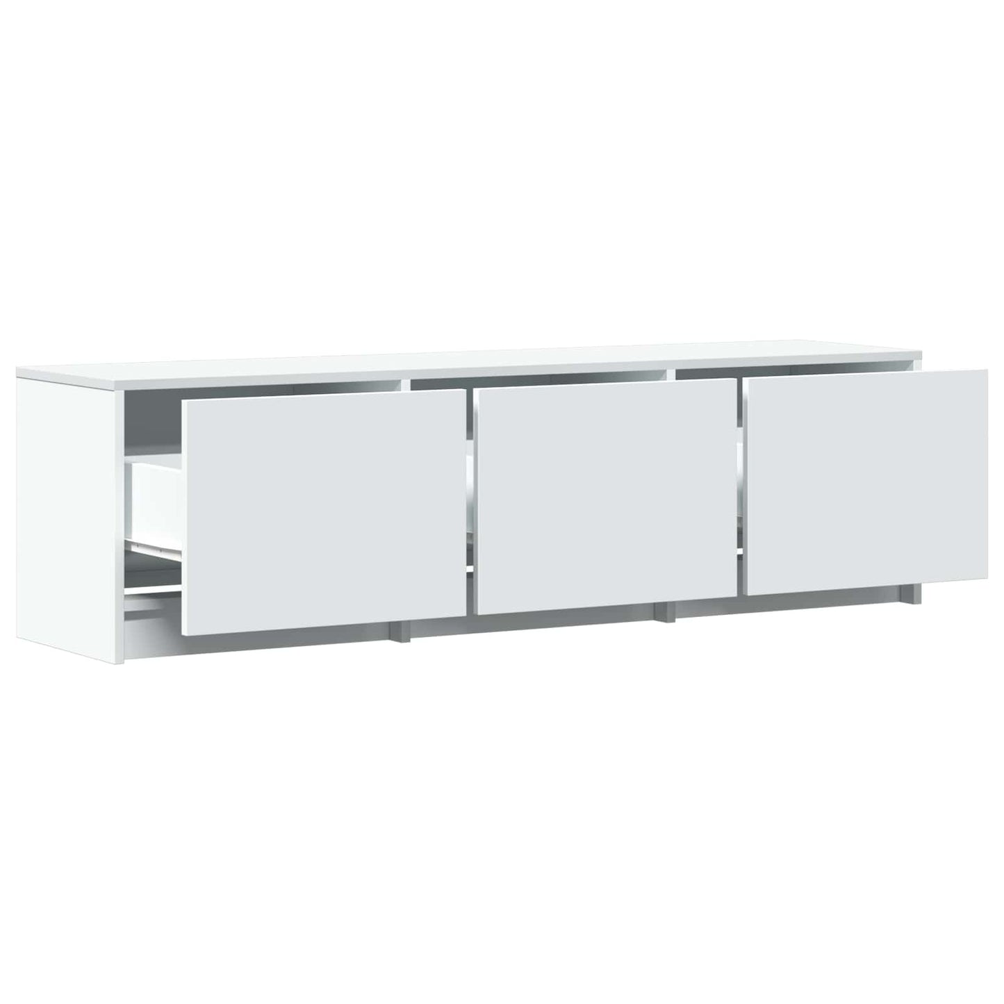 LED-es tévéállvány fiókkal Fehér 140 x 34 x 40 cm Mérnöki fa