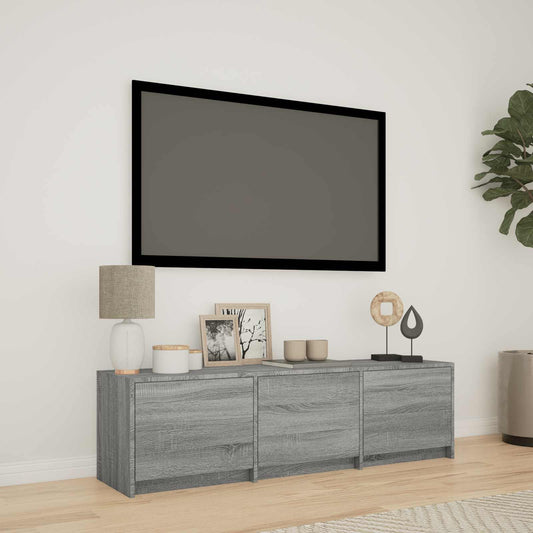 LED-es tévéállvány Szürke Sonoma 140 x 34 x 40 cm Mérnöki fa