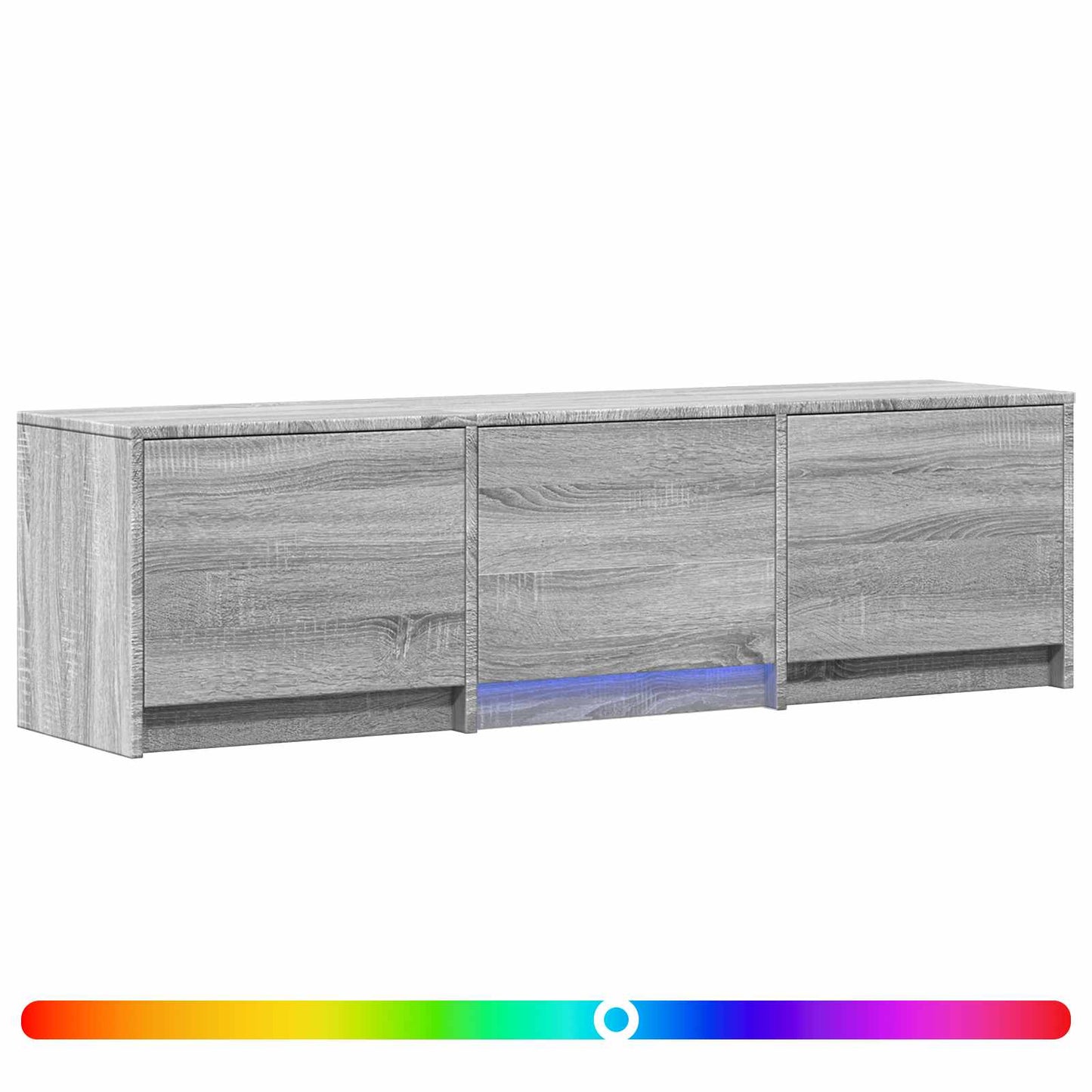 LED-es tévéállvány 140x34x40 cm Szürke Sonoma Mérnöki fa
