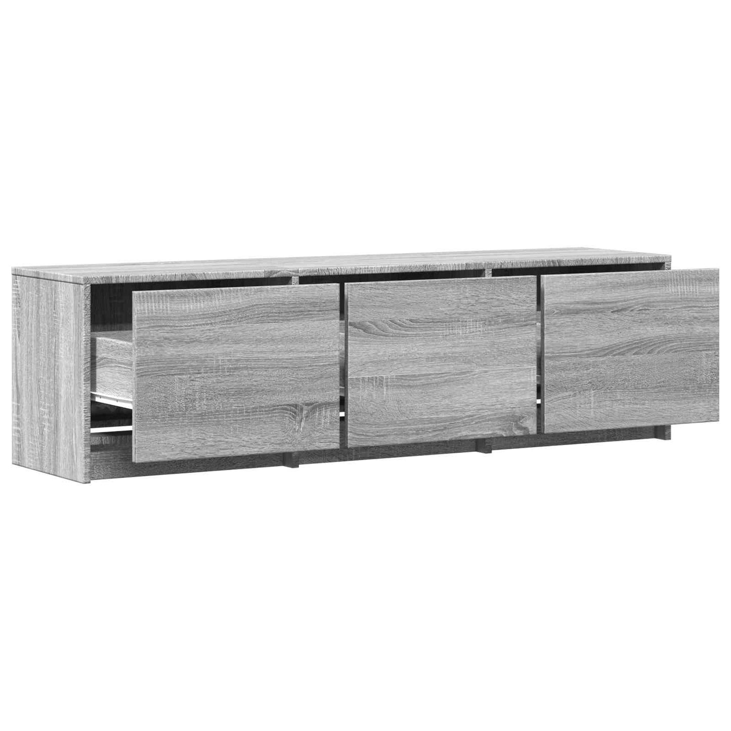 LED-es tévéállvány 140x34x40 cm Szürke Sonoma Mérnöki fa