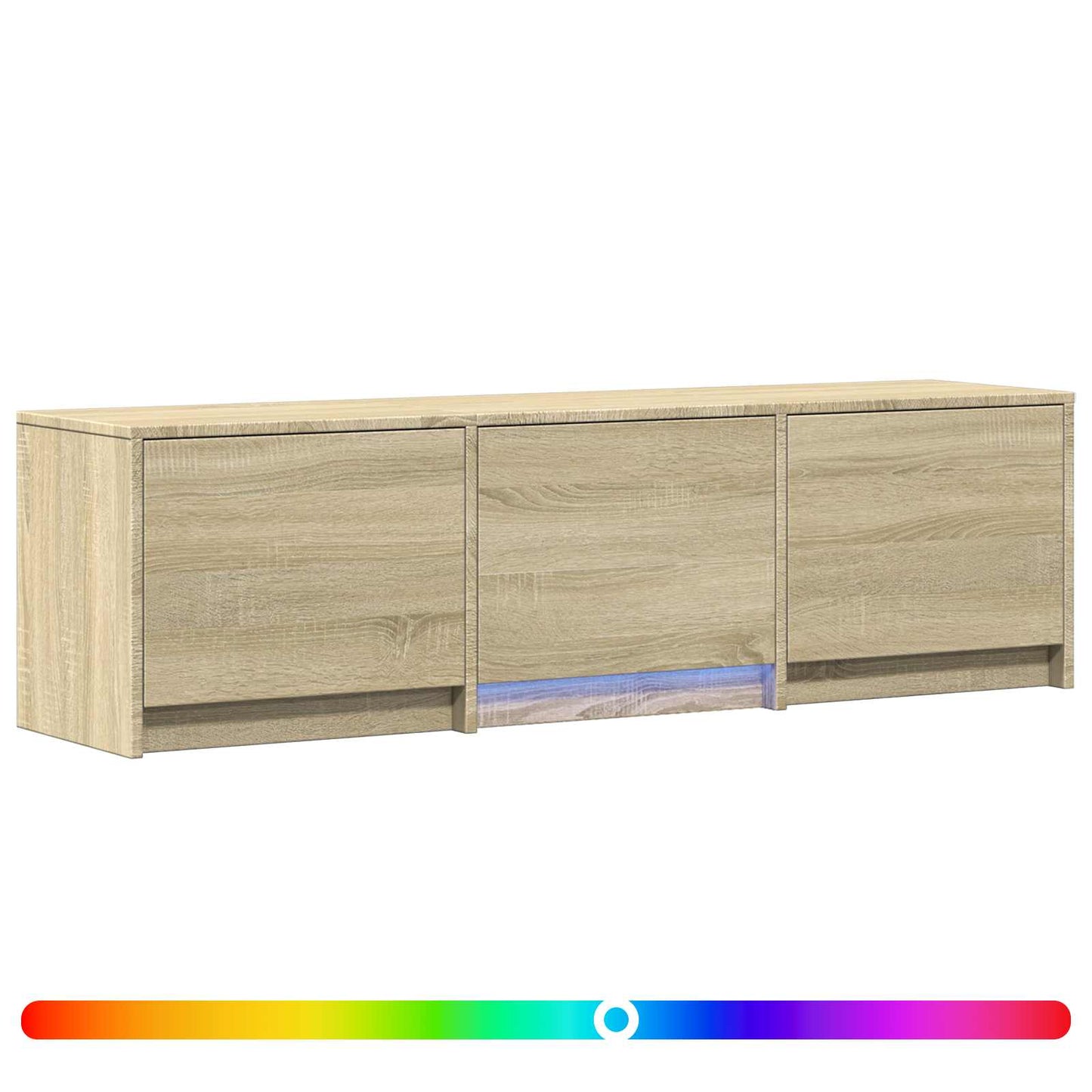 LED-es tévéállvány 140 x 34 x 40 cm Sonoma tölgy Mérnöki fa