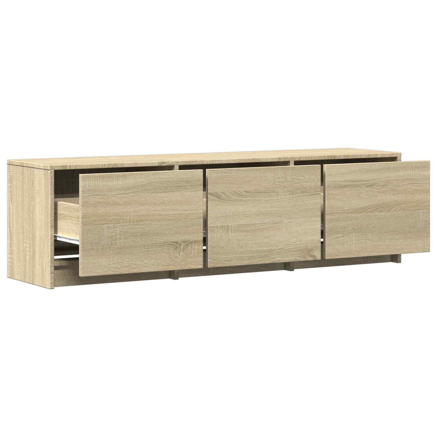 LED-es tévéállvány 140 x 34 x 40 cm Sonoma tölgy Mérnöki fa