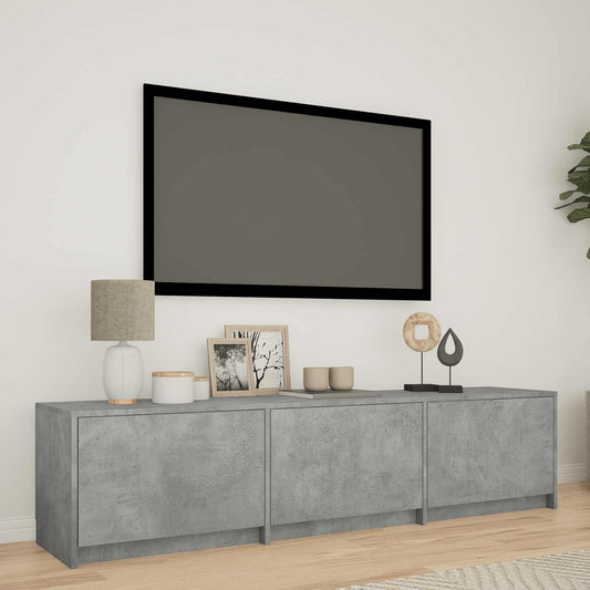 LED-es tévéállvány Beton Szürke 165 x 34 x 40 cm Mérnöki fa