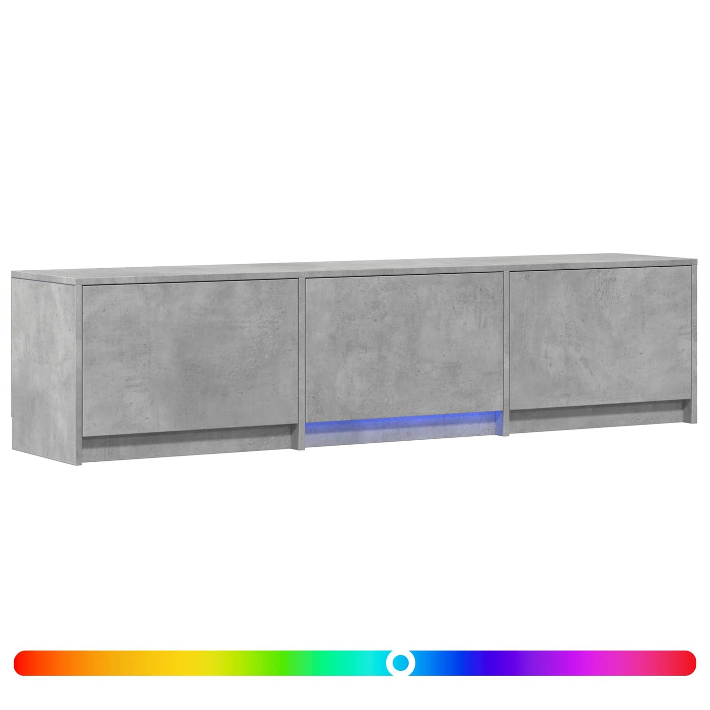 LED-es tévéállvány 165x34x40 cm Beton Szürke Mérnöki fa