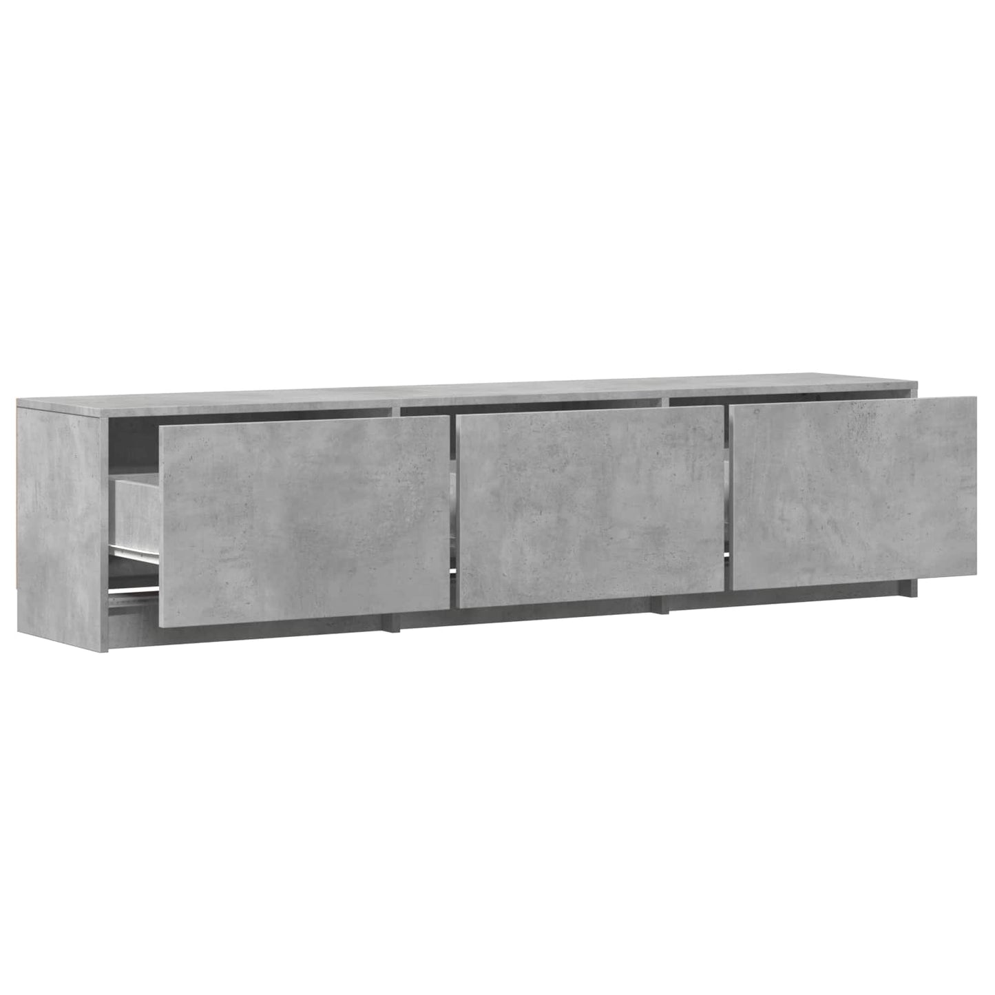 LED-es tévéállvány 165x34x40 cm Beton Szürke Mérnöki fa