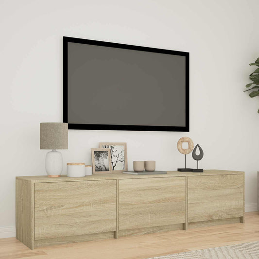 LED-es tévéállvány Sonoma tölgy 165 x 34 x 40 cm Mérnöki fa