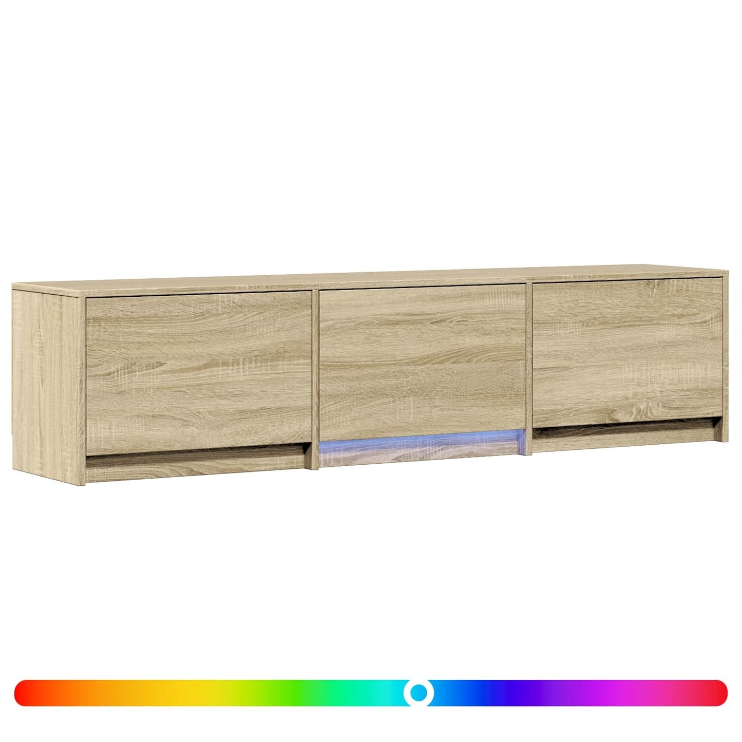 LED-es tévéállvány 165 x 34 x 40 cm Sonoma tölgy Mérnöki fa