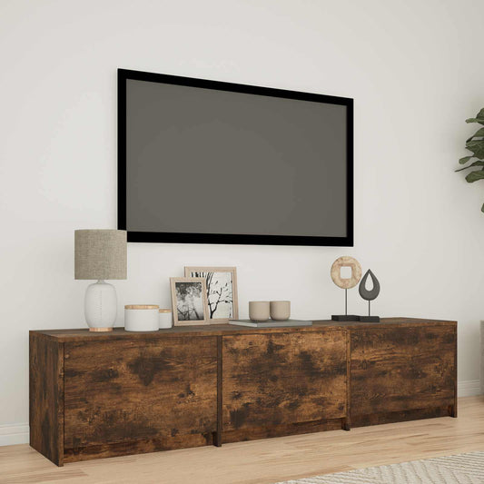 LED-es tévéállvány Füstölt Tölgy 165 x 34 x 40 cm Mérnöki fa