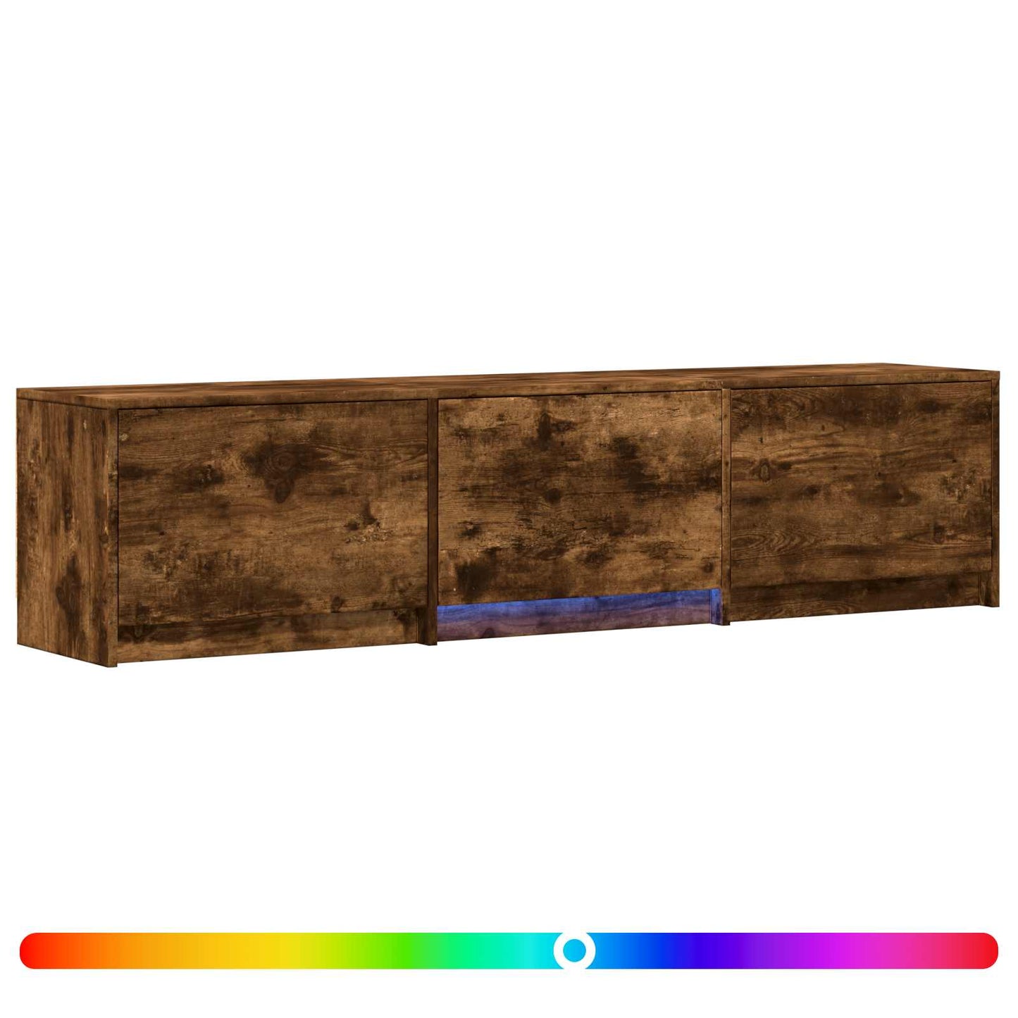 LED-es tévéállvány 165 x 34 x 40 cm Füstölt Tölgy Mérnöki fa