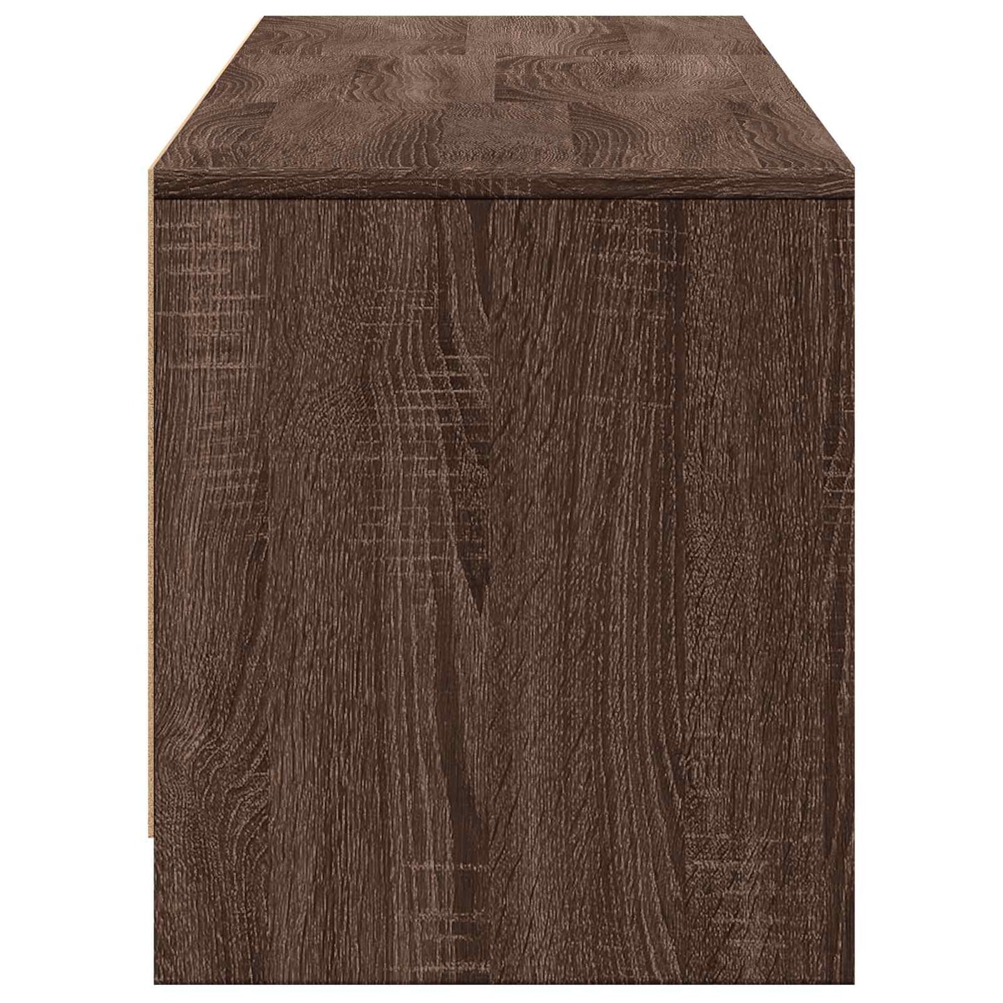 LED-es tévéállvány 165 x 34 x 40 cm Barna tölgy Mérnöki fa