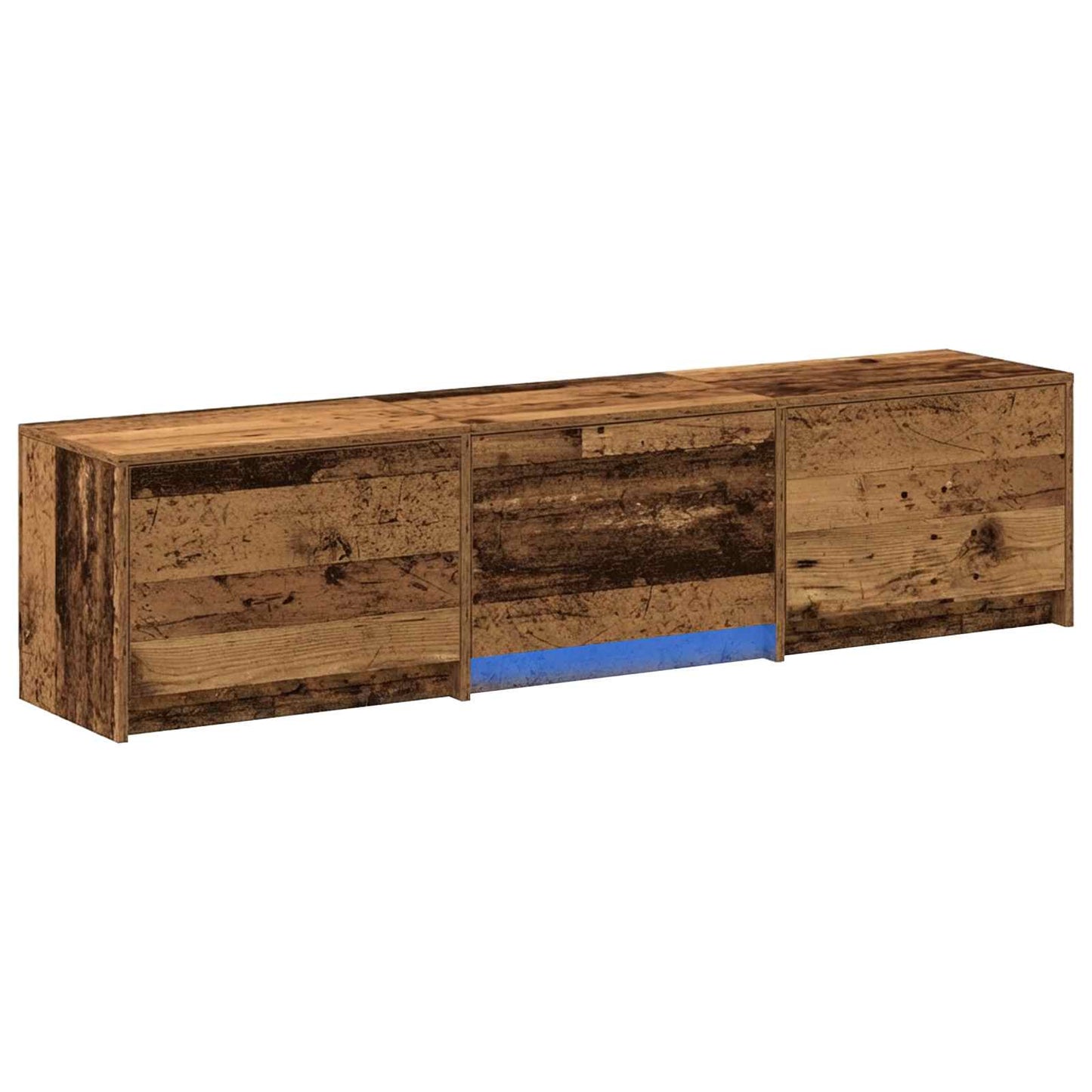 LED-es tévéállvány fiókkal Öreg fa 165 x 34 x 40 cm Mérnöki fa