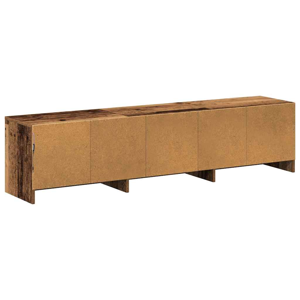 LED-es tévéállvány fiókkal Öreg fa 165 x 34 x 40 cm Mérnöki fa