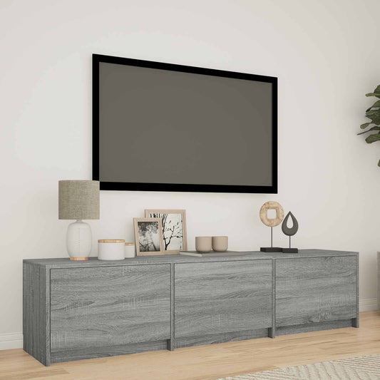 LED-es tévéállvány Szürke Sonoma 165 x 34 x 40 cm Mérnöki fa