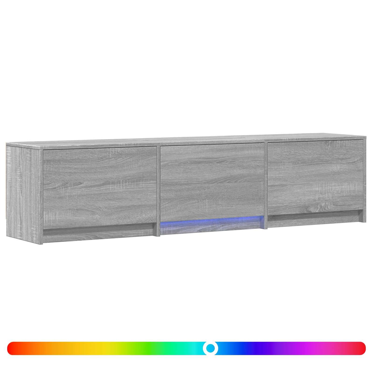LED-es tévéállvány 165x34x40 cm Szürke Sonoma Mérnöki fa