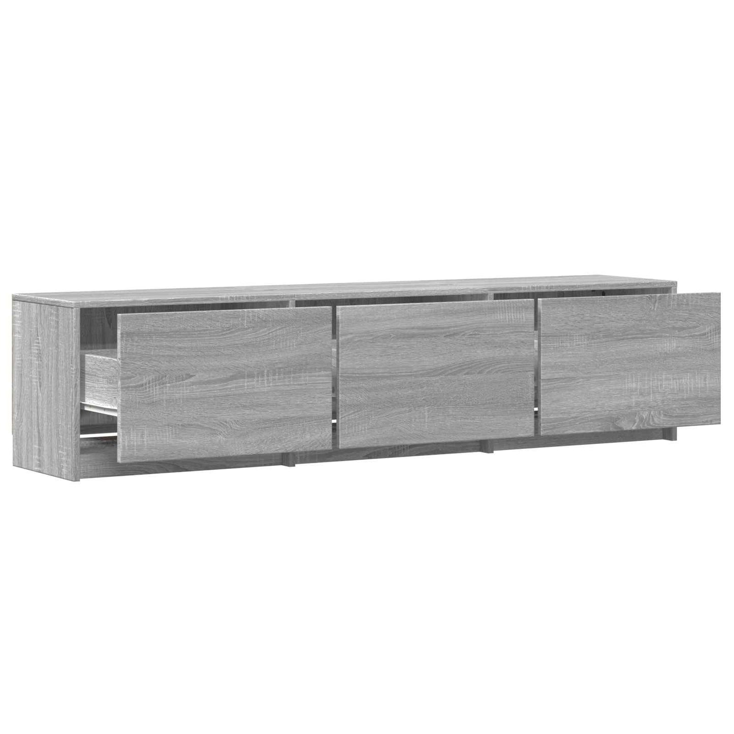 LED-es tévéállvány 165x34x40 cm Szürke Sonoma Mérnöki fa